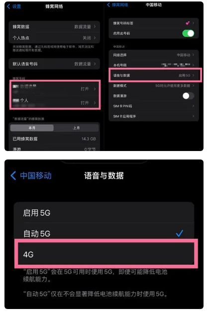 乐亭苹果手机维修分享iPhone14如何切换4G/5G? iPhone14 5G网络切换方法 